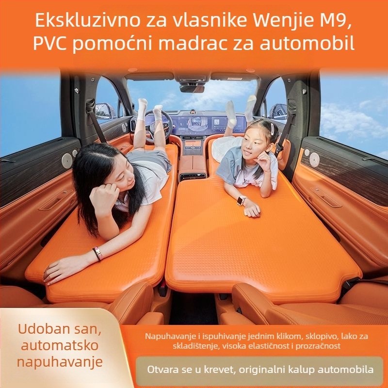 Naduvani madrac za stražnje sjedalo SUV-a, za kampiranje i spavanje u automobilu tijekom noćnih putovanja.