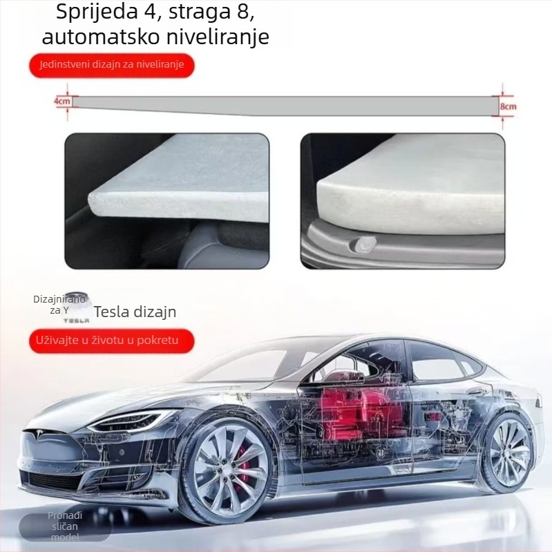 Zadnja spavaća podloga za prtljažnik Tesla Model 3/Y, kampiranje i spavanje u automobilu
