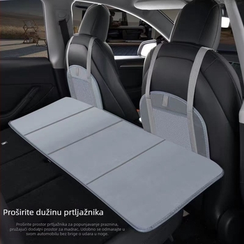 Proširena pločica za spavanje za stražnje sjedalo automobila, flok materijal, nosivost 40 kg, povećava prostor, težina 1,5 kg