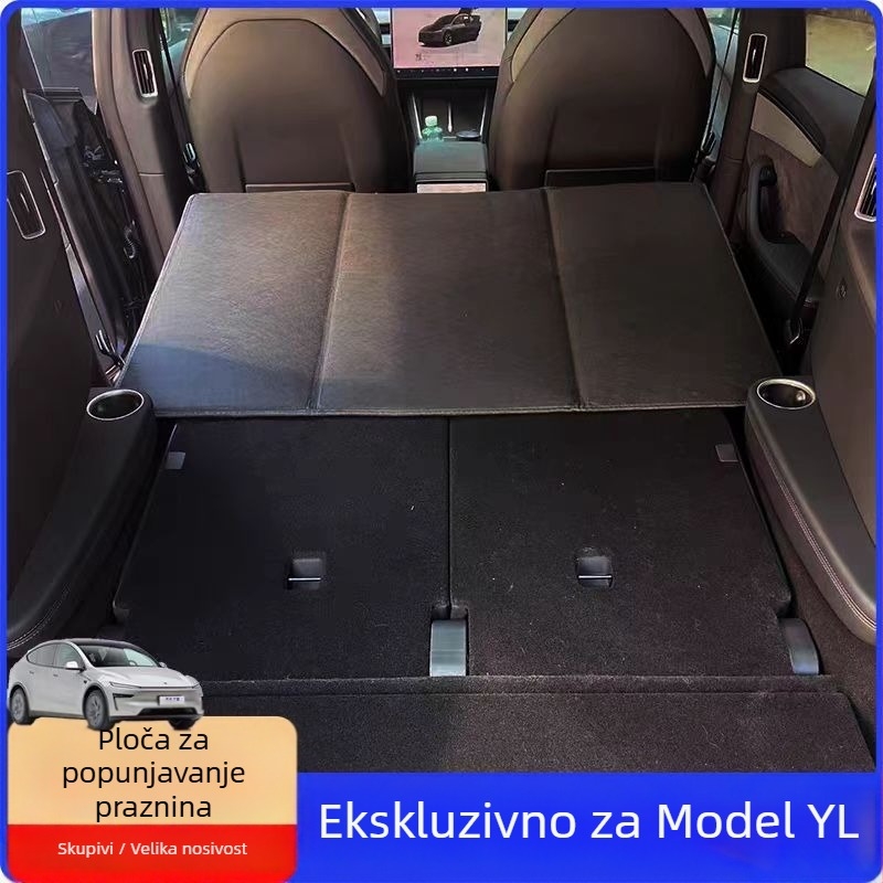 Proširena pločica za spavanje za stražnje sjedalo automobila, flok materijal, nosivost 40 kg, povećava prostor, težina 1,5 kg