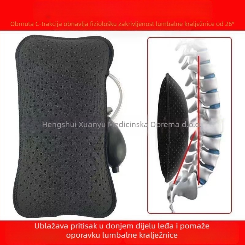 Zaštita struka s odvojivom pneumatskom vučnom jastučiću, dišna pjenasta podrška za struk za odrasle – pogodno za trčanje, fitness i vožnju biciklom