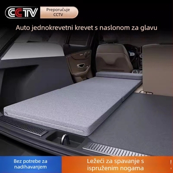 Sklopiva madrac za automobil – flokking materijal, nema potrebe nadimanja, za korištenje u automobilu, opća kompatibilnost, nosivost 200