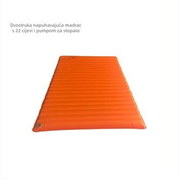 Dvostruko nafukivi madrac s TPU sustavom od 22 cijevi, vanjski kamp madrac, 1,9 kg, nosivost 500 kg, kompozitni materijal