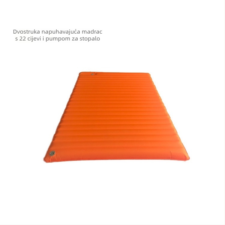 Dvostruko nafukivi madrac s TPU sustavom od 22 cijevi, vanjski kamp madrac, 1,9 kg, nosivost 500 kg, kompozitni materijal