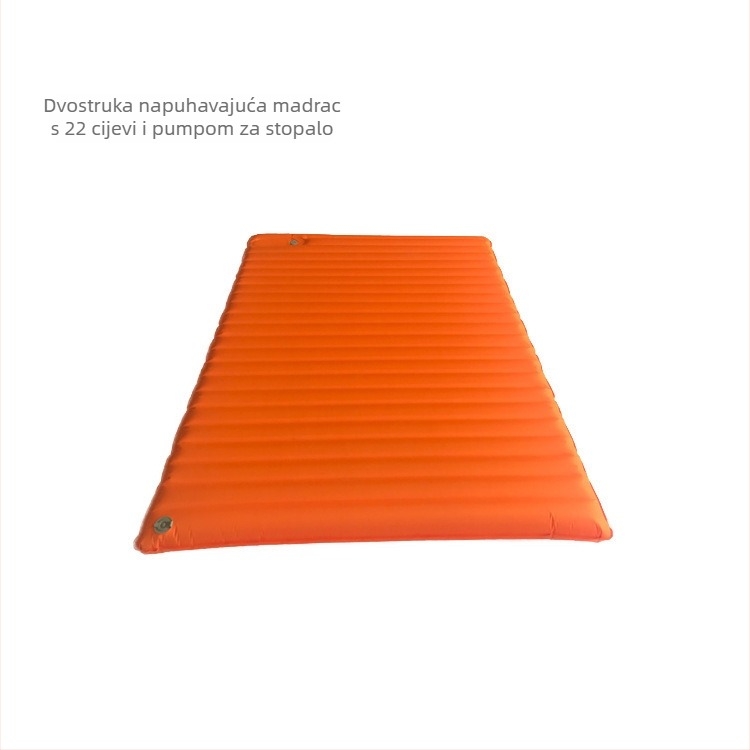Dvostruko nafukivi madrac s TPU sustavom od 22 cijevi, vanjski kamp madrac, 1,9 kg, nosivost 500 kg, kompozitni materijal