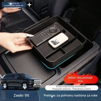 Zeekr 9X središnja konzola – podložak za pretinac za odlaganje i unutarnji organizator