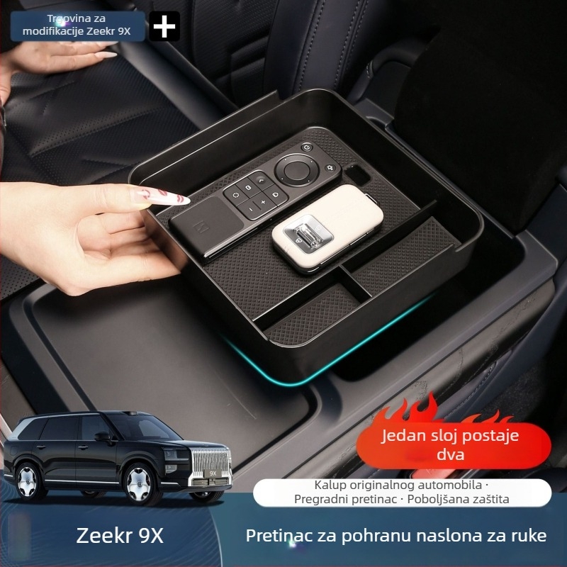 Zeekr 9X središnja konzola – podložak za pretinac za odlaganje i unutarnji organizator