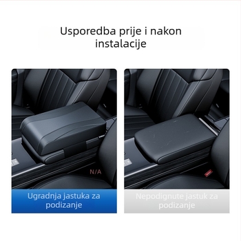 Auto naslon za ruku – kožna univerzalna podloga za središnji naslon, Cabron, opća kompatibilnost, prilagodljiva obrada (Materijal: koža; Brand: Cabron; Kompatibilni modeli: opći; Prilagodljiva obrada: Da)