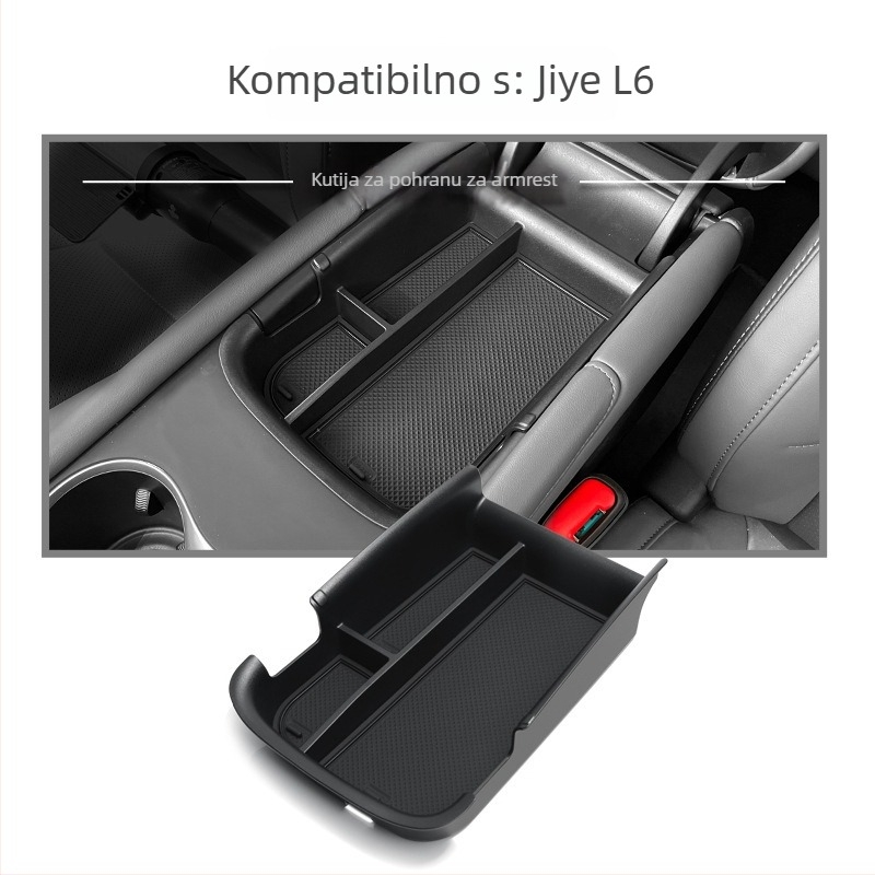 Kutija za pohranu u srednjoj konzoli za Zhiji L6 — ABS+PVC, vodootporna, prilagodljiva, mogućnost ispisa logotipa