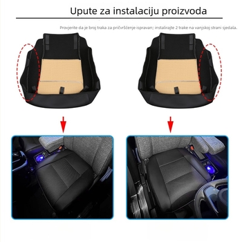 Prednja zaštitna podloga za sjedalicu Toyota Sienta 10 Series – Koža, Model 3, Ugradnja bez alata