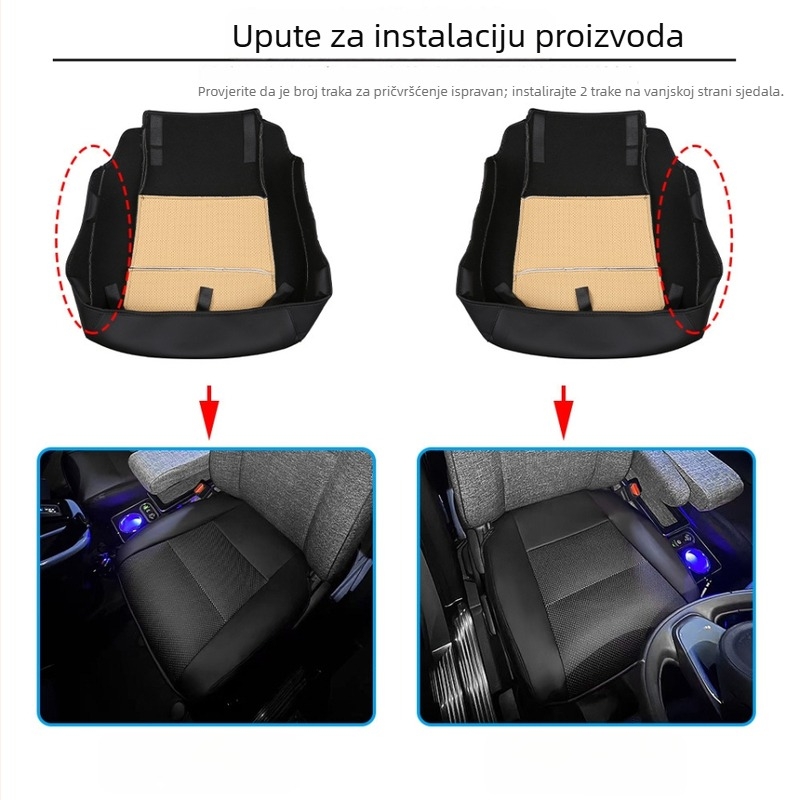 Prednja zaštitna podloga za sjedalicu Toyota Sienta 10 Series – Koža, Model 3, Ugradnja bez alata