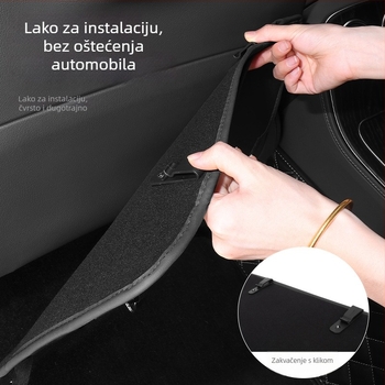 Podmetač stražnjeg dijela naslona automobila, umjetna koža, vodootporan, otporan na ogrebotine, ugradnja snap-on