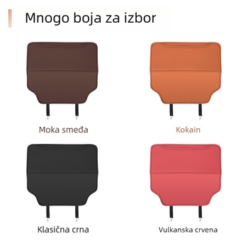 Podmetač stražnjeg dijela naslona automobila, umjetna koža, vodootporan, otporan na ogrebotine, ugradnja snap-on