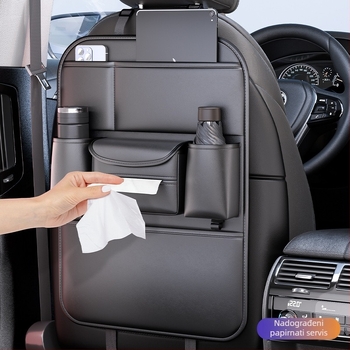 Kožna viseća torbica za stražnji dio sjedala automobila, vodootporna, univerzalna kompatibilnost