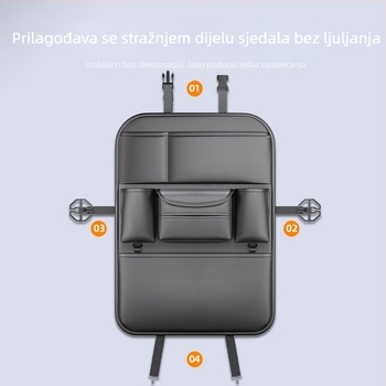 Kožna viseća torbica za stražnji dio sjedala automobila, vodootporna, univerzalna kompatibilnost