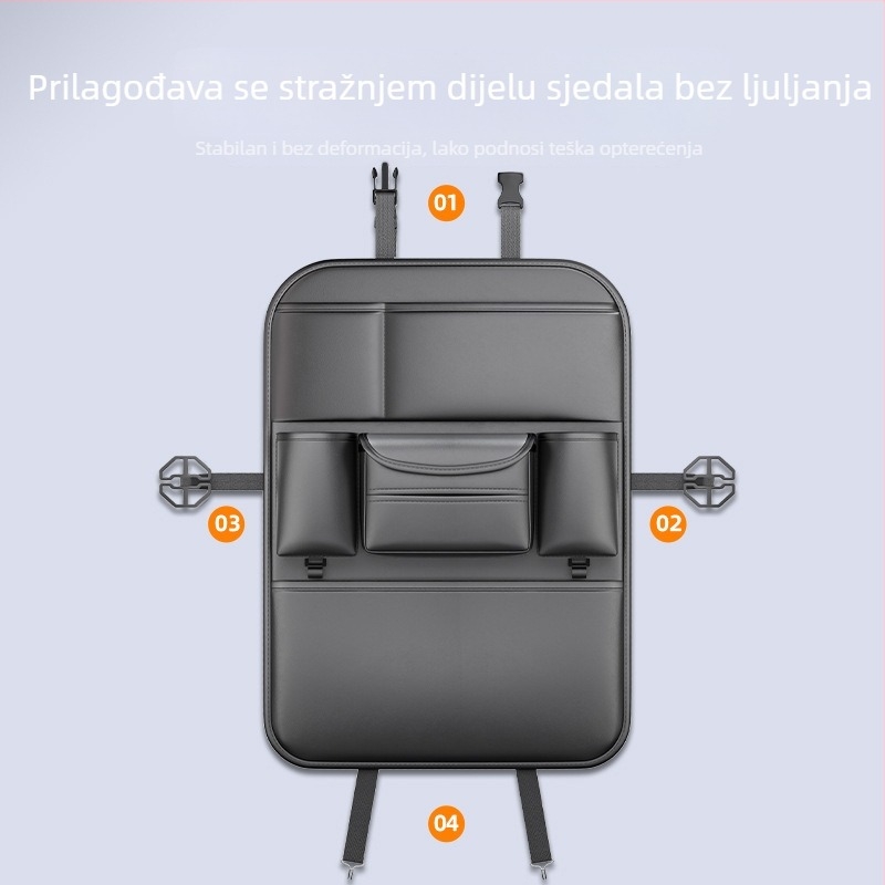 Kožna viseća torbica za stražnji dio sjedala automobila, vodootporna, univerzalna kompatibilnost