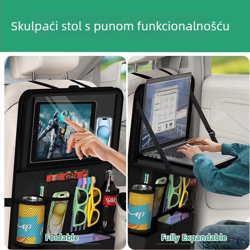 Torba za pohranu iza stražnjeg naslona automobila, viseći organizator od Oxford tkanine, prilagodljiva funkcija i mogućnost tiskanja logotipa, prilagodljiv kapacitet
