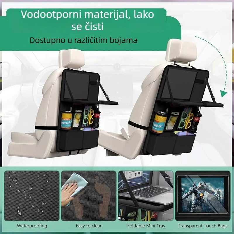 Torba za pohranu iza stražnjeg naslona automobila, viseći organizator od Oxford tkanine, prilagodljiva funkcija i mogućnost tiskanja logotipa, prilagodljiv kapacitet