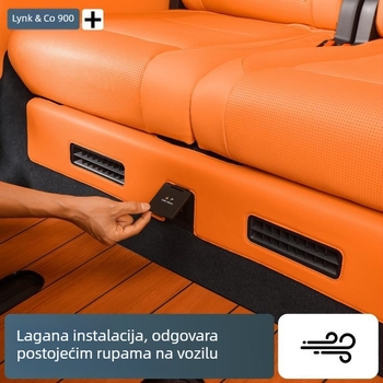 Kožna unutarnja zaštita podloga ispod donje treće sjedalice Lynk & Co 900, zaštita unutrašnjosti, stil 321, pjena, jednobojna