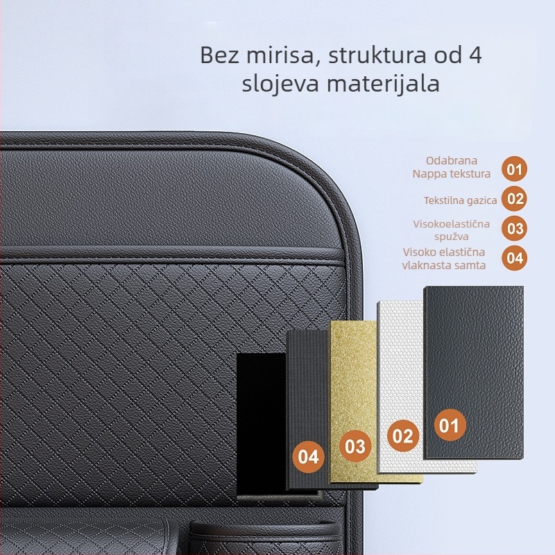 Torba za odlaganje iza stražnjeg sjedala automobila — kožna, vodootporna, prilagodljiva, mogućnost ispisa logotipa