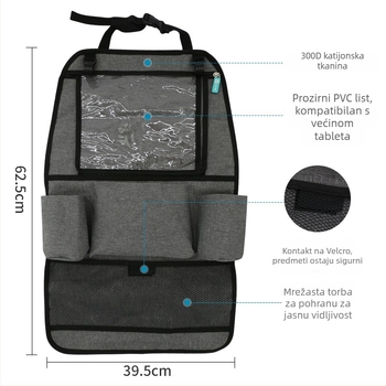 Torba za skladištenje stražnjeg dijela automobila, sklopivi dizajn, materijal 300D kationsko platno, tisk logotipa, prilagodba dostupna, bez punjenja, univerzalno za sve godišnja doba