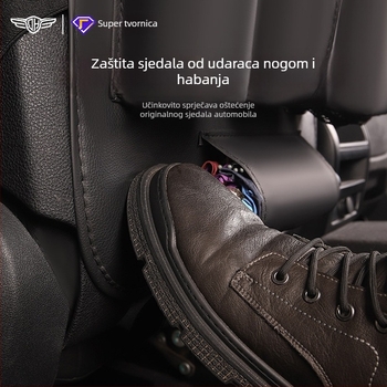 Kožna torbica za stražnju stranu sjedala automobila s karikaturnim motivom, višefunkcionalna kutija za pohranu i pladanj za jelo