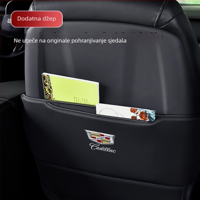Okružna zaštita naslona sjedala za Cadillac XT4/XT5/XT6/CT4/CT5/CT6 — sve sezone, koža od mikrovlakna, punjenje od pjene, jednobojni dizajn