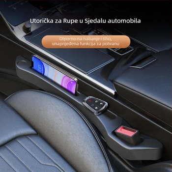 Kutija za pohranu u prostora između sjedala automobila – EVA materijal, vodootporna, izolacija, prilagodljiva, s ručkom