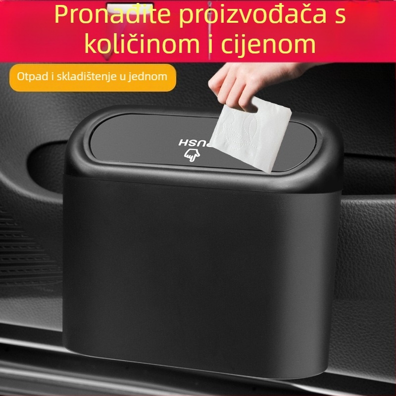 Auto zadnje sjedalo viseći kantu za smeće i kutija za pohranu, 1 L, plastična, univerzalna kompatibilnost