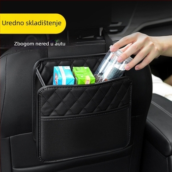 Kožna torba za pohranu za stražnje sjedalo automobila, vodootporni viseći organizator, universalna kompatibilnost, velik kapacitet