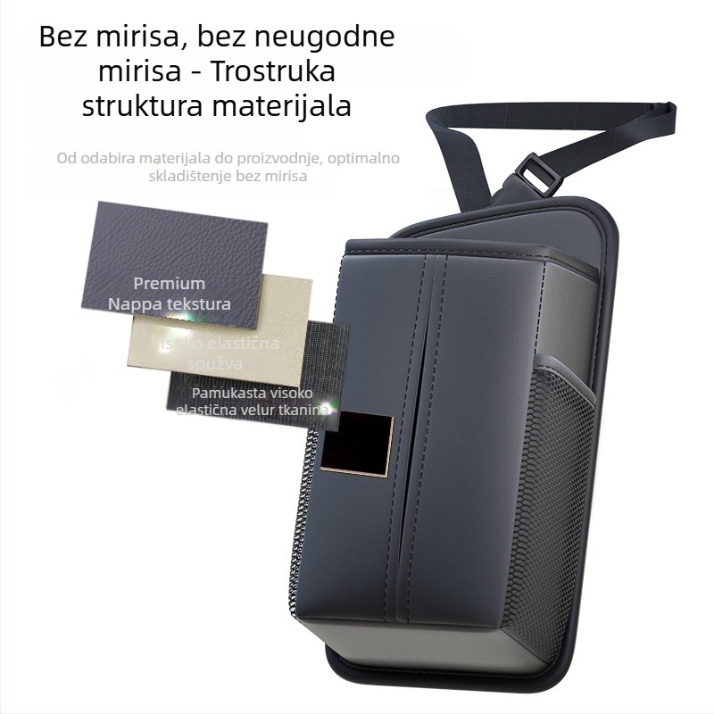 Bočna torba za sjedalo za vješanje — Nappa koža, prilagodljiva, za sitnice