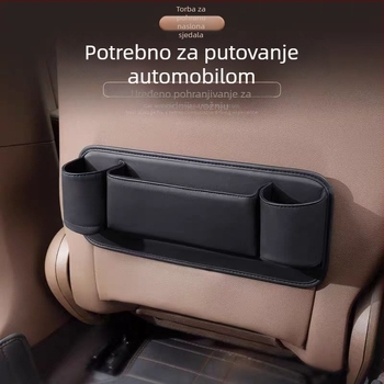 Kožni organizator stražnjeg dijela sjedala automobila - univerzalna viseća kutija za pohranu, otporna na tlak
