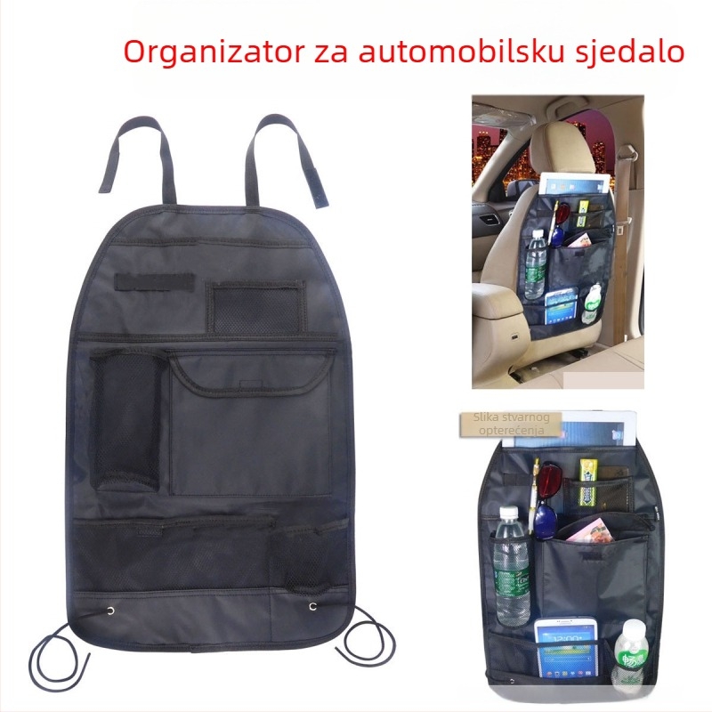 Univerzalna viseća torba za stražnje sjedalo automobila s višestrukim džepovima, velika kapaciteta – Oxford tkanina, vodootporna, mogućnost prilagodbe, ispis logotipa