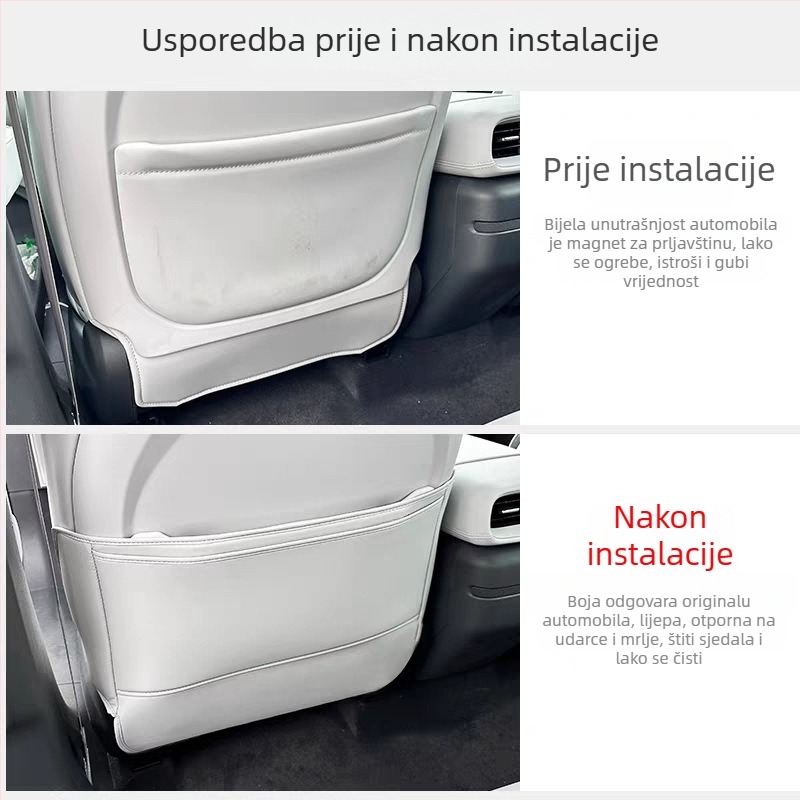 Kožni jastučić za zaštitu sjedala protiv udaranja, kompatibilan s G6/G9, zaštita stražnjeg reda, naljepnica protiv ogrebotina zračnog otvora