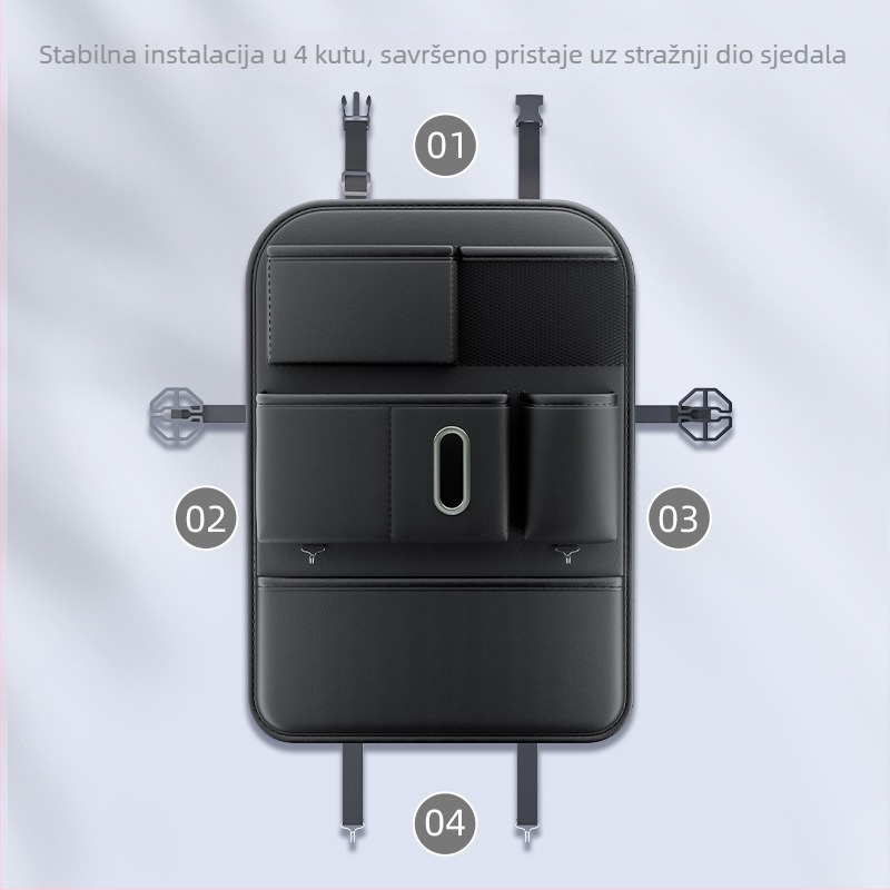 Torba za skladištenje za stražnje sjedalo automobila – Koža, Vodootporna, 2L, Viseći način