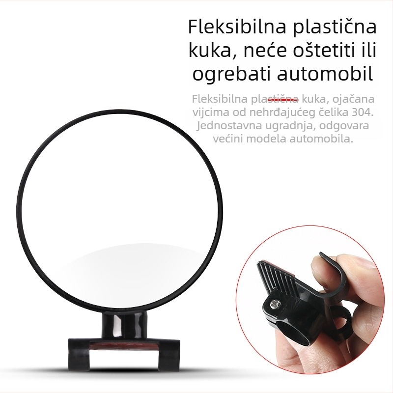 Pomoćni retrovizor za automobil za vožnju, mali okrugli retrovizor za vožnju unatrag, širokokutni pomoćni retrovizor za mrtve kutove
