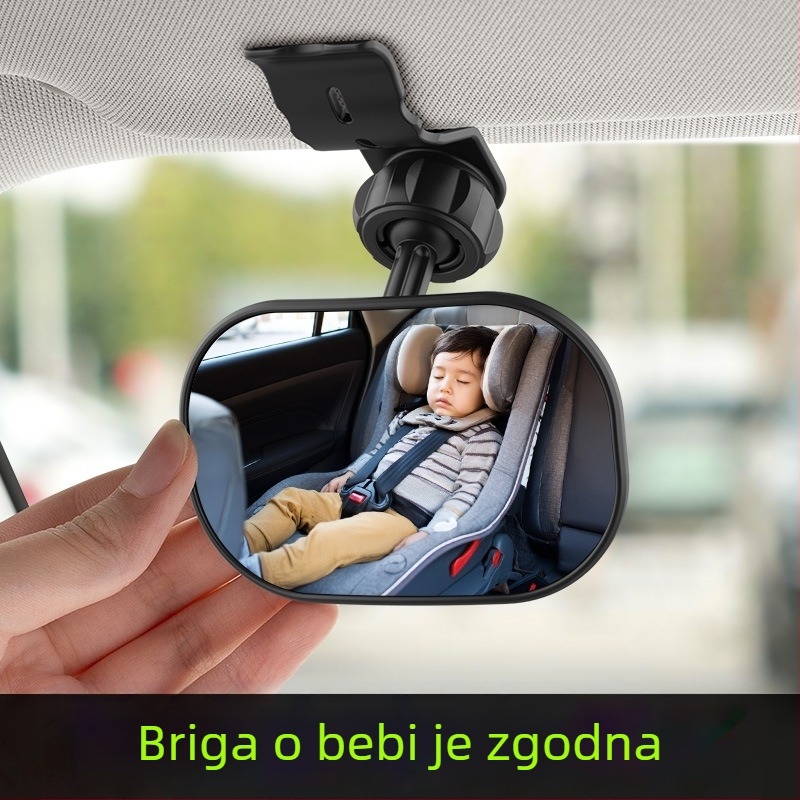 Unutarnje auto ogledalo za bebe, nadzor djeteta, širokokutno ogledalo za mrtve kutove, univerzalno