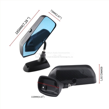 Dtouch automobilni retrovizor s F1 stilom – aluminijska baza i površina s uzorkom karbonskih vlakana