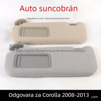 Kozmetičko ogledalo za Corolla 07-13, vizir za sunce, Snap-on ugradnja, Kentai, jednostavan dizajn, težina 0.35 kg