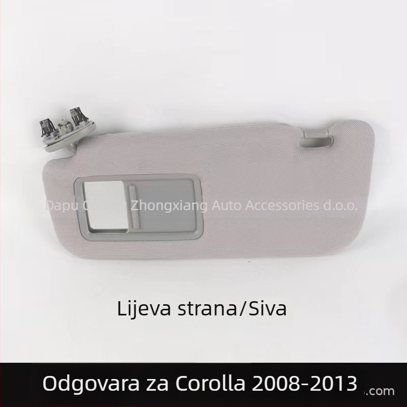 Kozmetičko ogledalo za Corolla 07-13, vizir za sunce, Snap-on ugradnja, Kentai, jednostavan dizajn, težina 0.35 kg