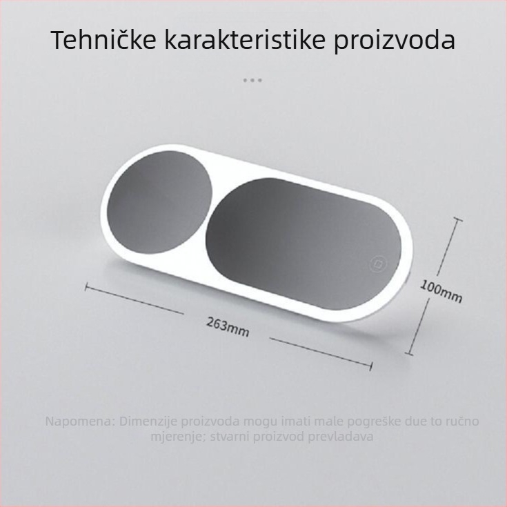 LED ogledalo za šminkanje u automobilu (montaža na klik, prilagodljiva izrada, licencirana privatna oznaka, opća kompatibilnost)