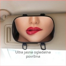 Meinan kozmetičko ogledalo za automobilsku viziru, Snap-On montaža, univerzalno, minimalistički stil