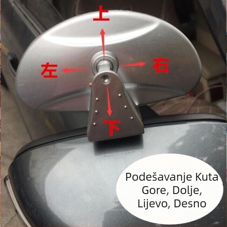 Xinbu Dodatno retrovizijsko ogledalo za auto – zakrivljena površina, veliko vidno polje, ogledalo za mrtve kutove s širokim kutem i malo kružno ogledalo za vožnju unatrag