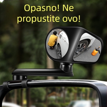 Multifunkcionalni pomoćni retrovizor za auto s rotacijom od 360°, širokokutnim pogledom naprijed i nazad