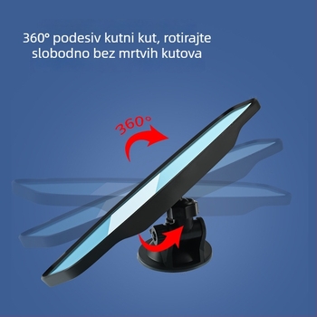 Unutarnji retrovizor s usisnom montažom; širok pogled; HD ogledalo mrtvih kutova; Marka Dao cool; za tricikle i školske automobile