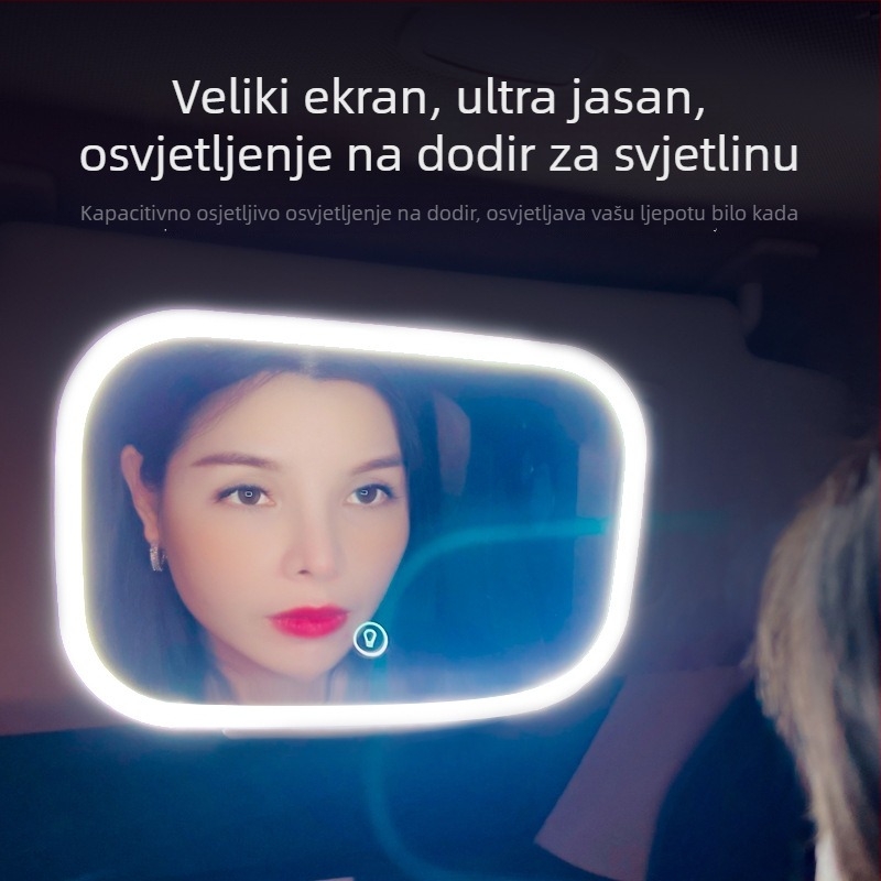 Auto ogledalo za šminkanje suncobran auto vizor, universalna kompatibilnost, snap-on montaža, model 16956458295, ABS materijal, težina 327 g