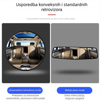 Unutarnje automobilno ogledalo za nadzor bebe s usisnom držačem, širokokutni kut, za tricikl