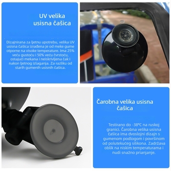 Unutarnje automobilno ogledalo za nadzor bebe s usisnom držačem, širokokutni kut, za tricikl
