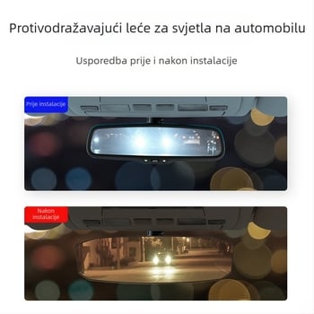 Unutarnji auto retrovizor, anti glare, povećano pomoćno ogledalo, širokokutni zakrivljeni dizajn, ogledalo za bebu