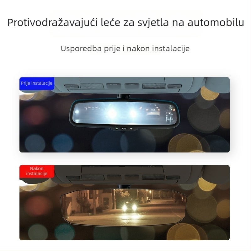 Unutarnji auto retrovizor, anti glare, povećano pomoćno ogledalo, širokokutni zakrivljeni dizajn, ogledalo za bebu